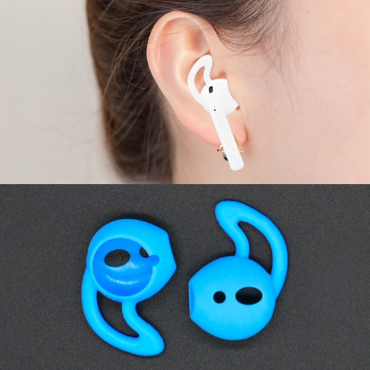 2pcs Wireless Bluetooth Earphone Silicone Ear Caps Earpads for Apple AirPods(Blue) - Anti-dust & Ear Caps by buy2fix | Online Shopping UK | buy2fix