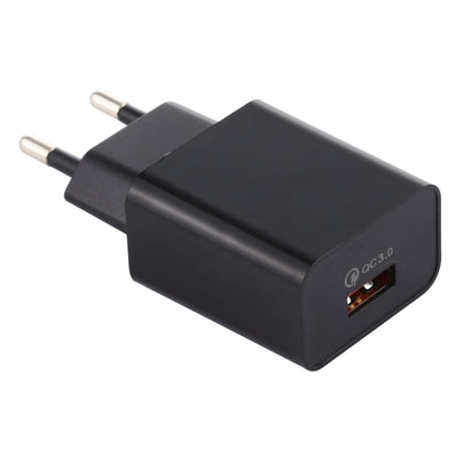 LZ-706 QC3.0 Single USB Port Travel Charger, EU Plug (Black) - USB Charger by buy2fix | Online Shopping UK | buy2fix