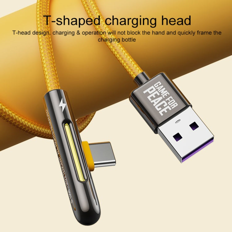 ROCK M3 Type-C / USB-C T-shape PD Fast Charging Data Cable, Length: 1m(Orange) - USB-C & Type-C Cable by ROCK | Online Shopping UK | buy2fix