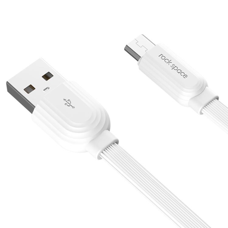 ROCK S5 2A Micro USB Charging + Data Synchronization TPE Flat Shape Data Cable, Cable Length: 1m(White) - Micro USB Cable by ROCK | Online Shopping UK | buy2fix