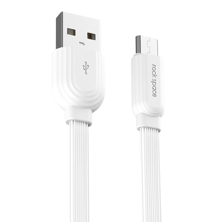 ROCK S5 2A Micro USB Charging + Data Synchronization TPE Flat Shape Data Cable, Cable Length: 1m(White) - Micro USB Cable by ROCK | Online Shopping UK | buy2fix