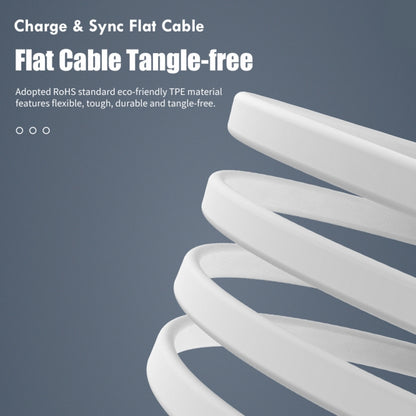 ROCK S5 2A Micro USB Charging + Data Synchronization TPE Flat Shape Data Cable, Cable Length: 1m(White) - Micro USB Cable by ROCK | Online Shopping UK | buy2fix