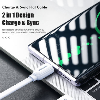 ROCK S5 2A Micro USB Charging + Data Synchronization TPE Flat Shape Data Cable, Cable Length: 1m(White) - Micro USB Cable by ROCK | Online Shopping UK | buy2fix