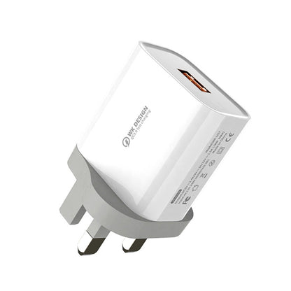 WK WP-U57 Max 18W Maxspeed QC3.0 Fast Charger (UK Plug) - USB Charger by WK | Online Shopping UK | buy2fix