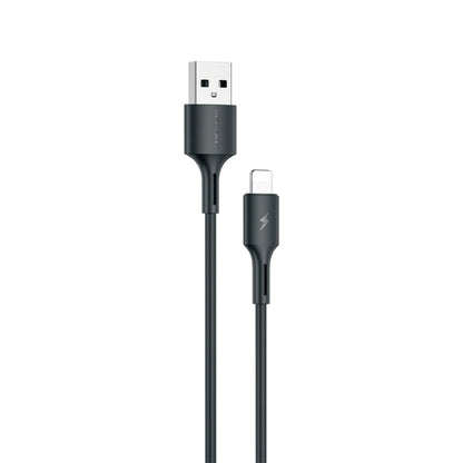WK WDC-136 USB to 8 Pin 3A Fast Charing Data Cable(Black) - Normal Style Cable by WK | Online Shopping UK | buy2fix