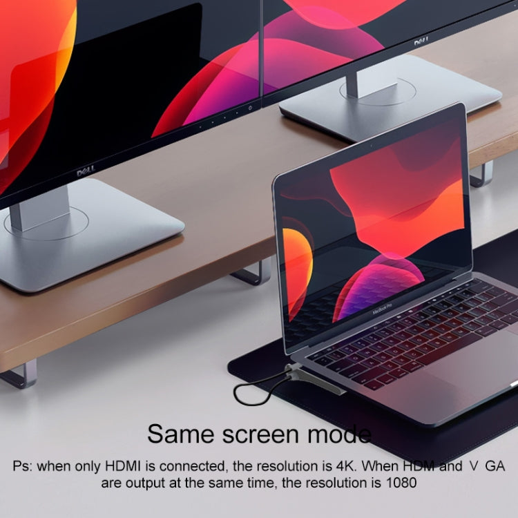 11 in 1 RJ45 + 87W PD + SD/TF + USBx3+ HDMI + VGA + 3.5mm AUX to Type-C HUB Adapter by buy2fix