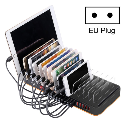 WLX-815 100W 15 Ports USB Fast Charging Dock Smart Charger with Phone & Tablet Holder, EU Plug - Multifunction Charger by buy2fix | Online Shopping UK | buy2fix