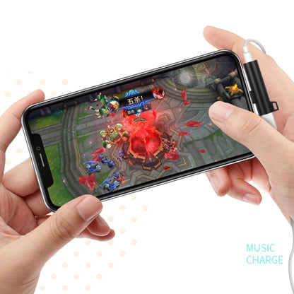 2 in 1 Ball Head Shape 8 Pin + 3.5mm to 8 Pin Male Charging Audio Adapter(Black) by buy2fix