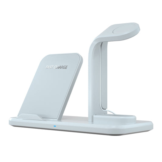 N35 3 in 1 Separated Design Quick Wireless Charger for iPhone, Apple Watch, AirPods(White) - Wireless Charger by buy2fix | Online Shopping UK | buy2fix