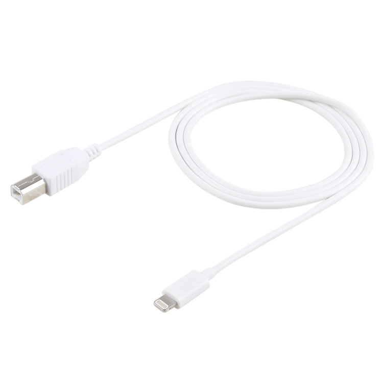1m 8 Pin to Type-B Male Piano / Electronic Piano Cable MIDI Cable Adapter(White) - Multifunction Cable by buy2fix | Online Shopping UK | buy2fix