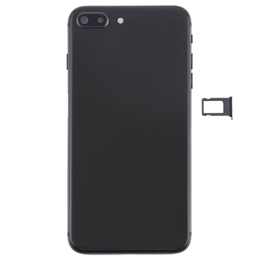 Battery Back Cover Assembly with Side Keys & Vibrator & Speaker Ringer Buzzer & Power Button + Volume Button Flex Cable & Card Tray for iPhone 8 Plus(Black) - iPhone 8 Plus Parts by buy2fix | Online Shopping UK | buy2fix