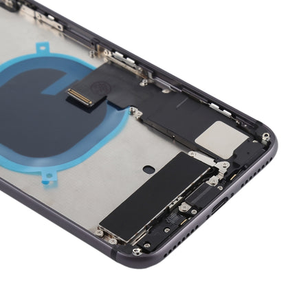 Battery Back Cover Assembly with Side Keys & Vibrator & Speaker Ringer Buzzer & Power Button + Volume Button Flex Cable & Card Tray for iPhone 8 Plus(Black) - iPhone 8 Plus Parts by buy2fix | Online Shopping UK | buy2fix