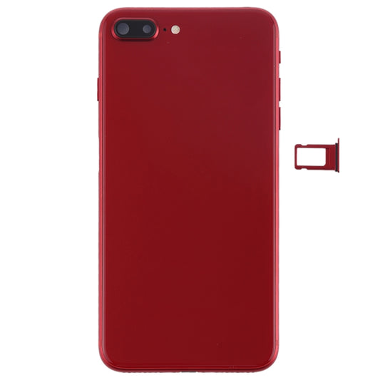Battery Back Cover Assembly with Side Keys & Vibrator & Speaker Ringer Buzzer & Power Button + Volume Button Flex Cable & Card Tray for iPhone 8 Plus(Red) - iPhone 8 Plus Parts by buy2fix | Online Shopping UK | buy2fix