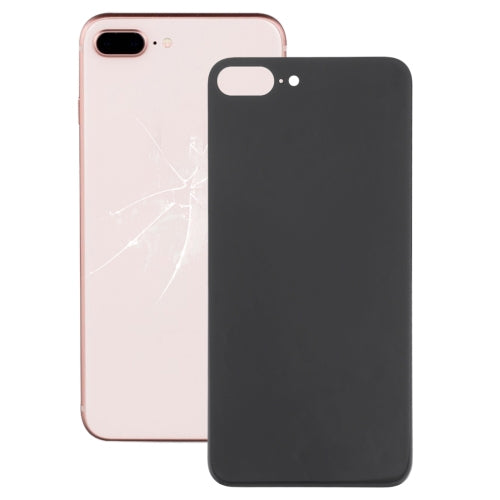 Easy Replacement Big Camera Hole Glass Back Battery Cover with Adhesive for iPhone 8 Plus(Black) by buy2fix