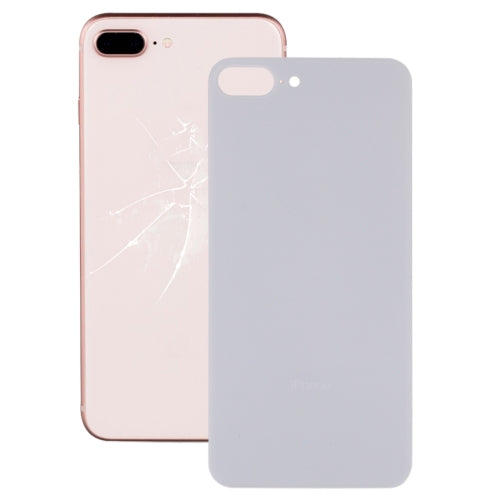 Easy Replacement Big Camera Hole Glass Back Battery Cover with Adhesive for iPhone 8 Plus(White)