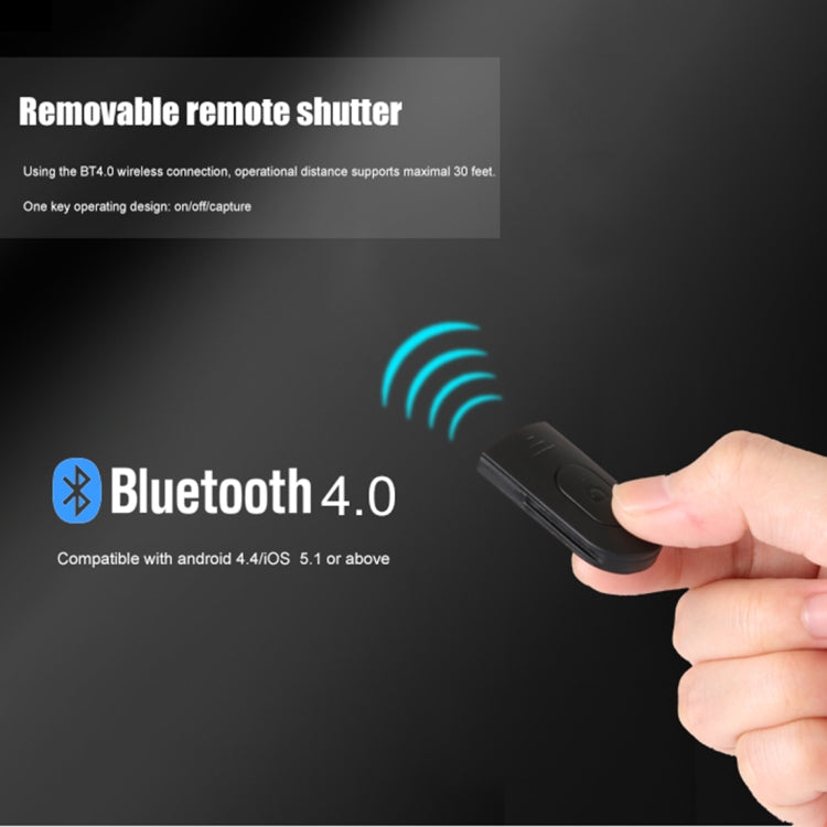 2 in 1 Foldable Bluetooth Shutter Remote Selfie Stick Tripod for iPhone and Android Phones(Black) - Selfie Sticks by buy2fix | Online Shopping UK | buy2fix