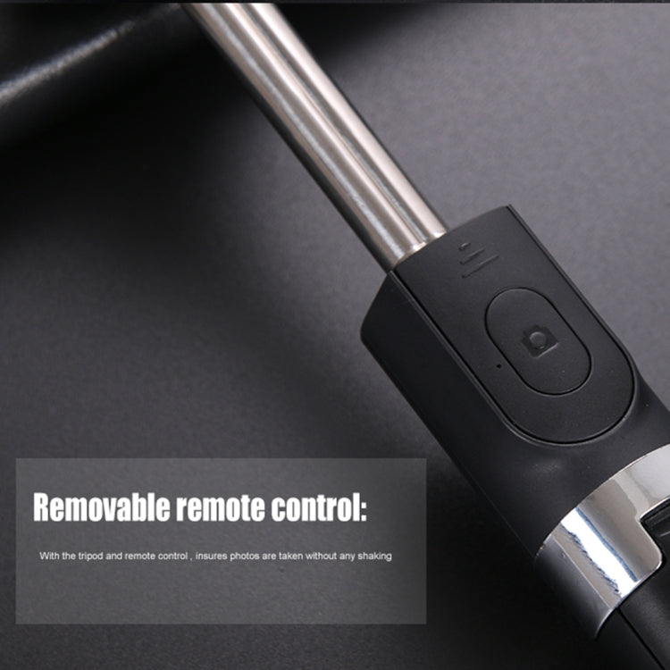 2 in 1 Foldable Bluetooth Shutter Remote Selfie Stick Tripod for iPhone and Android Phones(Black) - Selfie Sticks by buy2fix | Online Shopping UK | buy2fix