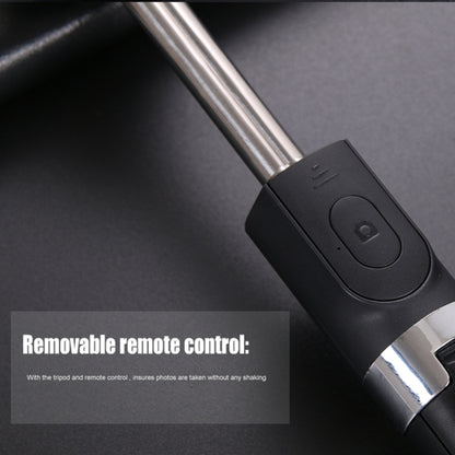 2 in 1 Foldable Bluetooth Shutter Remote Selfie Stick Tripod for iPhone and Android Phones(Black) - Selfie Sticks by buy2fix | Online Shopping UK | buy2fix
