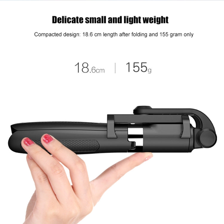 2 in 1 Foldable Bluetooth Shutter Remote Selfie Stick Tripod for iPhone and Android Phones(Black) - Selfie Sticks by buy2fix | Online Shopping UK | buy2fix