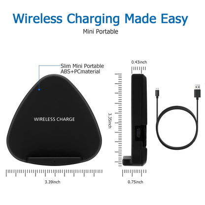 QK11 10W ABS + PC Fast Charging Qi Wireless Charger Pad(Black) - Wireless Charger by buy2fix | Online Shopping UK | buy2fix