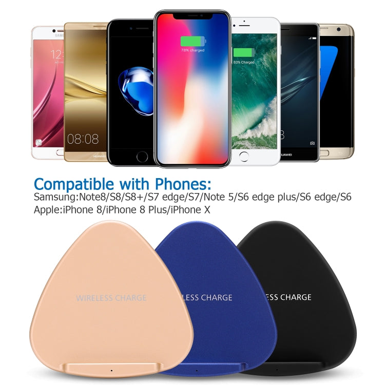QK11 10W ABS + PC Fast Charging Qi Wireless Charger Pad(Black) - Wireless Charger by buy2fix | Online Shopping UK | buy2fix