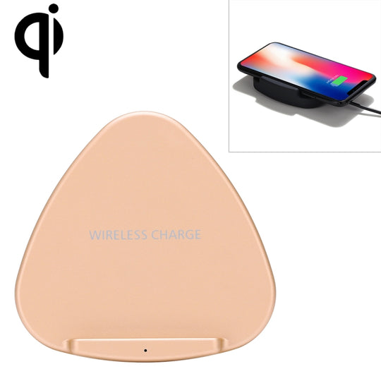 QK11 10W ABS + PC Chargeur sans fil Qi à charge rapide (Or)