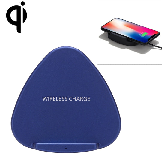 QK11 10W ABS + PC Chargeur sans fil Qi à charge rapide (bleu)