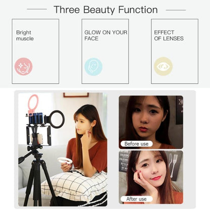 XJ18 LED Light Live Self-timer Flash Fill Light(Black) - Selfie Light by buy2fix | Online Shopping UK | buy2fix