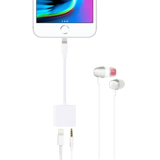 8 Pin Female + 3.5mm Audio Female to 8 Pin Male Charging & Listening Converter Adapter by buy2fix