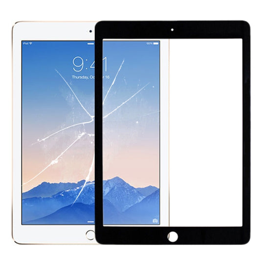 Vordere äußere Glaslinse für iPad Air 2 / A1567 / A1566 (Schwarz)