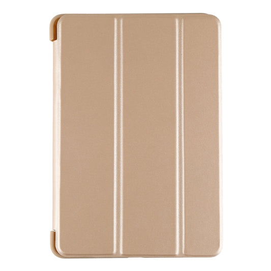 PU Plastic Bottom Case Foldable Deformation Left and Right Flip Leather Case with Three Fold Bracket & Smart Sleep for iPad mini 2019 (Gold) - iPad mini (2019) / mini 5 Cases by buy2fix | Online Shopping UK | buy2fix