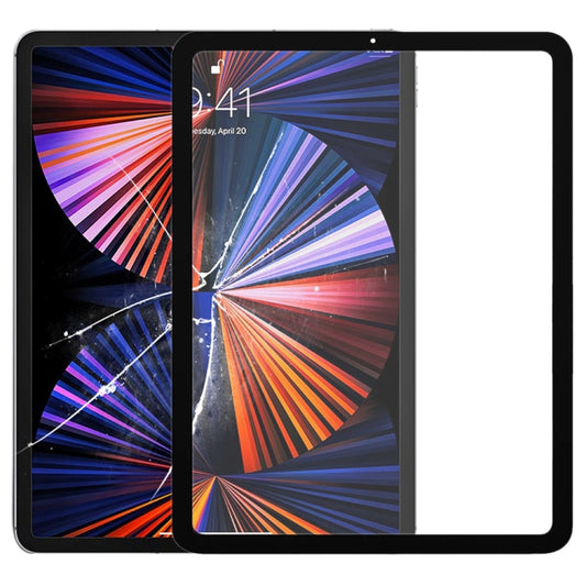 Front Screen Outer Glass Lens for iPad Pro 12.9 inch (2021) A2378 A2461 A2379 (Black) - 12.9 inch 2021 by buy2fix | Online Shopping UK | buy2fix