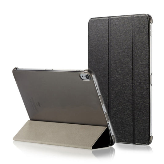 Silk Texture Horizontal Flip Magnetic PU Leather Case for iPad Pro 11 inch (2018), with Three-folding Holder & Sleep / Wake-up Function(Black) - iPad Pro 11 (2018) Cases by buy2fix | Online Shopping UK | buy2fix