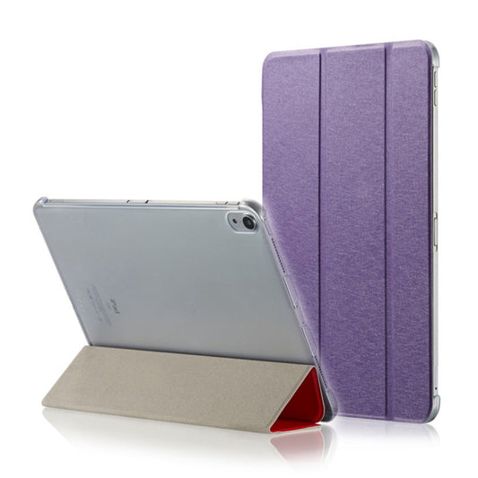 Silk Texture Horizontal Flip  Magnetic PU Leather Case for iPad Air 13 2024 / iPad Pro 12.9 inch (2018), with Three-folding Holder & Sleep / Wake-up Function(Purple) - iPad Pro 11 (2018) Cases by buy2fix | Online Shopping UK | buy2fix
