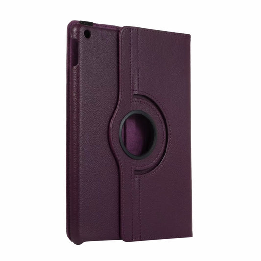 For iPad 10.2 / iPad Air 2019 10.5 / iPad 10.2 2020 Litchi Texture Horizontal Flip 360 Degrees Rotation Leather Case(Purple) by buy2fix
