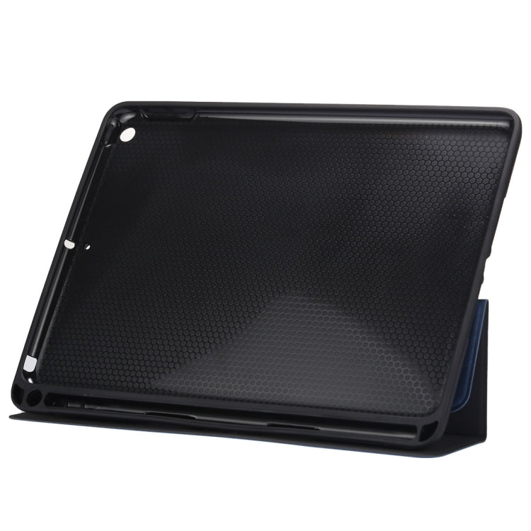 Cloth Texture Pattern Horizontal Flip Leather Case for iPad Pro 10.5 inch ,with Three-folding Holder & Pen Slots (Blue) - iPad Pro 10.5 inch Cases by buy2fix | Online Shopping UK | buy2fix