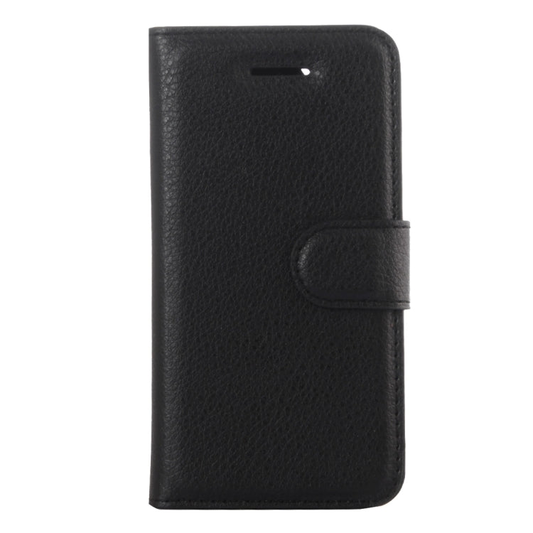 For iPhone 5 & 5s & SE Litchi Texture Horizontal Flip Leather Case with Holder & Card Slots & Wallet(Black) - More iPhone Cases by buy2fix | Online Shopping UK | buy2fix