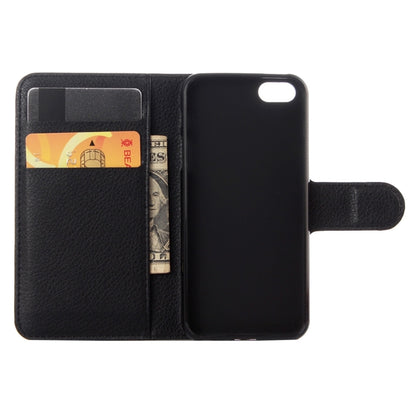 For iPhone 5 & 5s & SE Litchi Texture Horizontal Flip Leather Case with Holder & Card Slots & Wallet(Black) - More iPhone Cases by buy2fix | Online Shopping UK | buy2fix