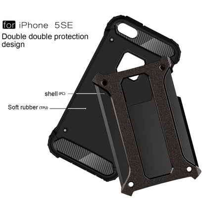 Tough Armor TPU + PC Combination Case for iPhone SE & 5 & 5s(Black) - More iPhone Cases by buy2fix | Online Shopping UK | buy2fix