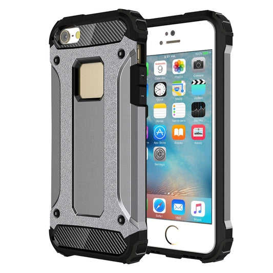 Tough Armor TPU + PC Combination Case for iPhone SE & 5 & 5s(Grey) - More iPhone Cases by buy2fix | Online Shopping UK | buy2fix