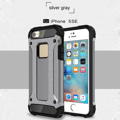 Tough Armor TPU + PC Combination Case for iPhone SE & 5 & 5s(Grey) - More iPhone Cases by buy2fix | Online Shopping UK | buy2fix