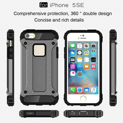 Tough Armor TPU + PC Combination Case for iPhone SE & 5 & 5s(Grey) - More iPhone Cases by buy2fix | Online Shopping UK | buy2fix