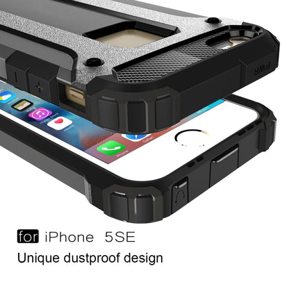 Tough Armor TPU + PC Combination Case for iPhone SE & 5 & 5s(Grey) - More iPhone Cases by buy2fix | Online Shopping UK | buy2fix