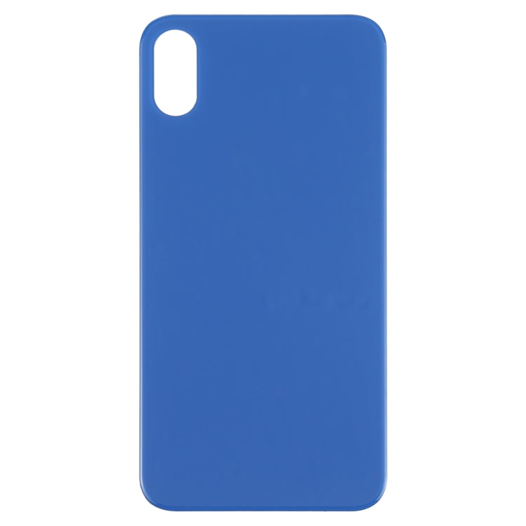 Easy Replacement Big Camera Hole Glass Back Battery Cover for iPhone X / XS(Blue) by buy2fix