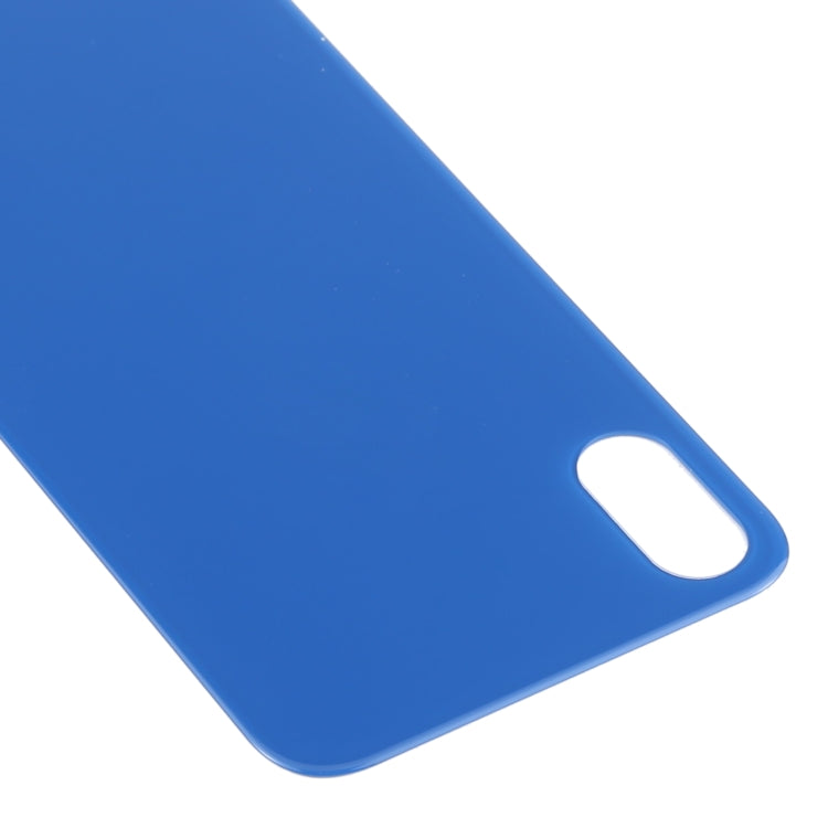 Easy Replacement Big Camera Hole Glass Back Battery Cover for iPhone X / XS(Blue) by buy2fix