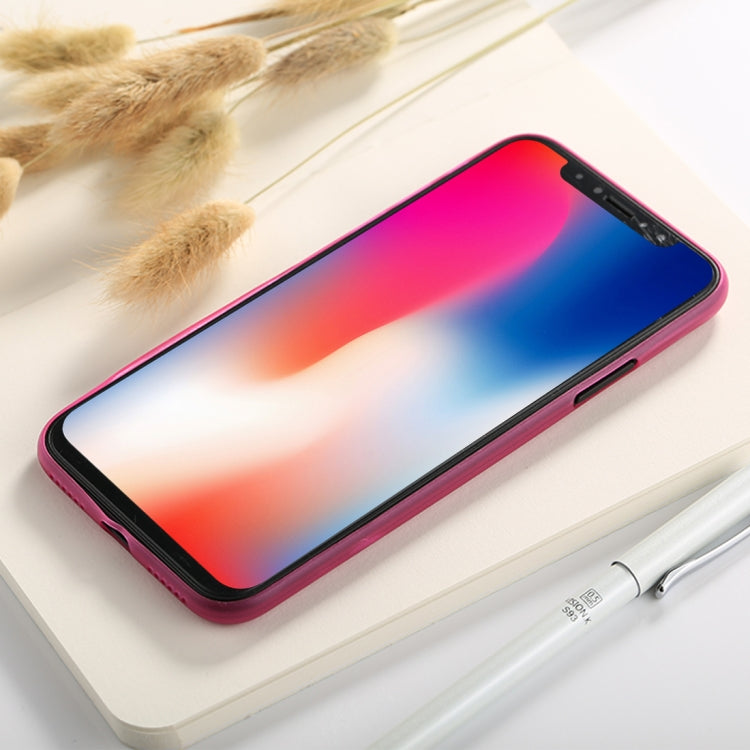 For iPhone X / XS Ultra-thin Frosted PP Protective Back Cover Case (Magenta) - More iPhone Cases by buy2fix | Online Shopping UK | buy2fix