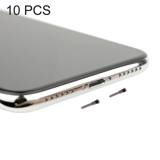 10 Stück Ladeanschlussschrauben für iPhone X (Weiß)