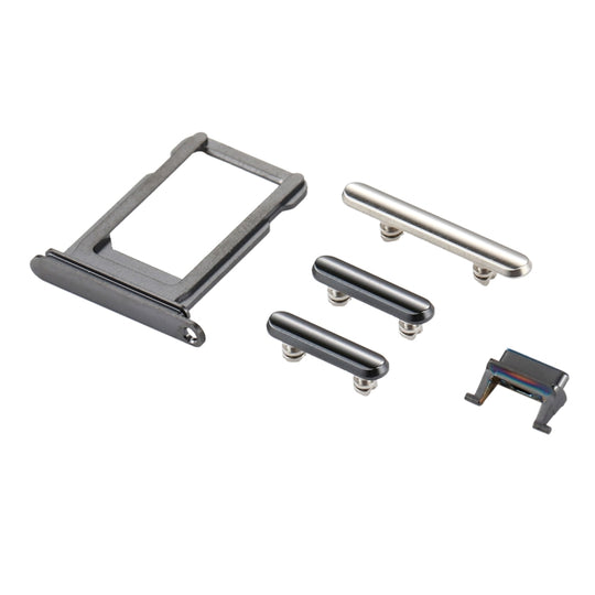 Kartenfach + Lautstärkeregelungstaste + Einschalttaste + Stummschalter Vibrationstaste für iPhone X (Grau)