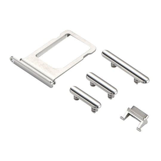 Kartenfach + Lautstärkeregelungstaste + Einschalttaste + Stummschalter Vibrationstaste für iPhone X (Silber)