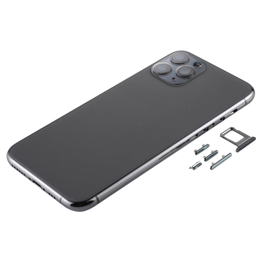 Back Housing Cover with SIM Card Tray & Side keys & Camera Lens for iPhone 11 Pro(Grey) - Back Cover by buy2fix | Online Shopping UK | buy2fix